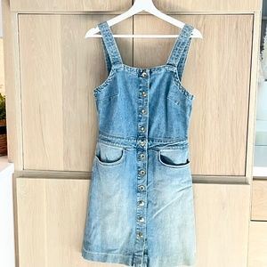 FRAME Claire Snap-Front Denim Dress